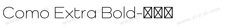 Como Extra Bold字体转换